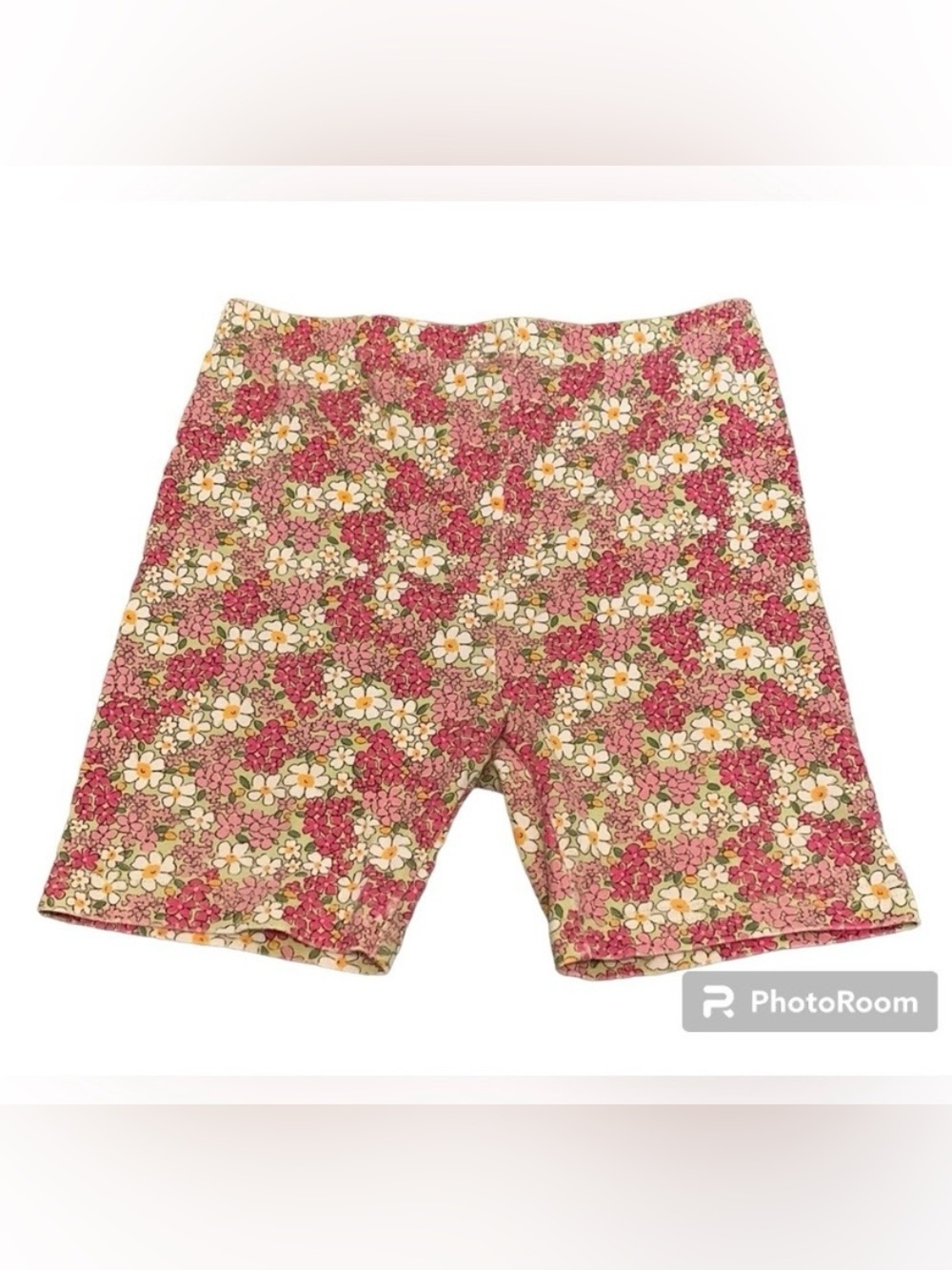 Vintage Gymboree Pink Floral Knit Shorts-Girl’s Size 6 Years Daisies Cotton